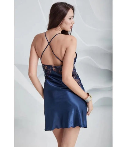Nightgown & Dressing Gown Set with Lace Details - 6 Piece