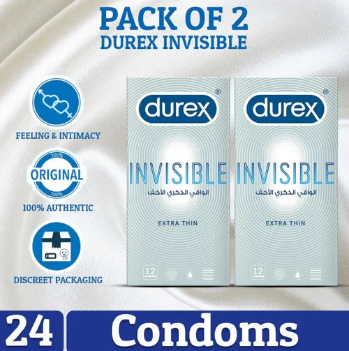 Pack Of 2 Durex Invisible Condoms 12'S (Copy)
