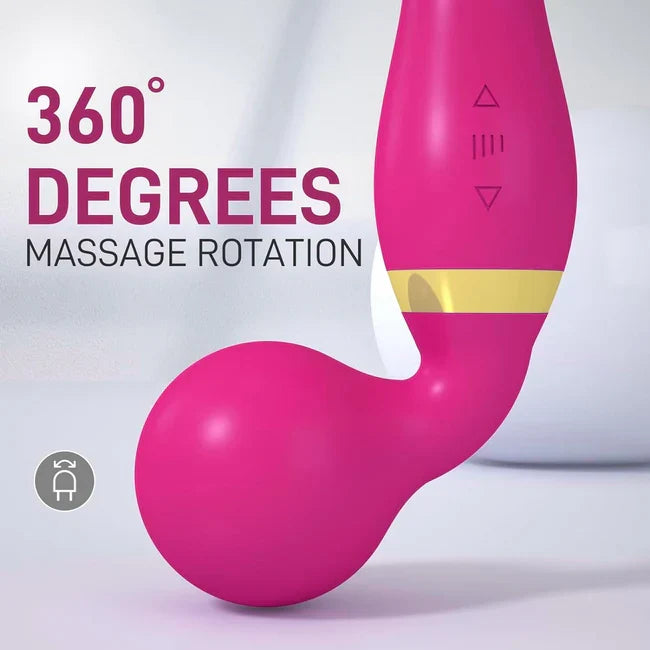Double-Ended 2-in-1 Wand Vibrator ✨💜 Dual Pleasure & Ultimate Relaxation! 🔥💃