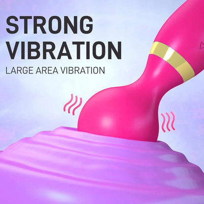 Double-Ended 2-in-1 Wand Vibrator ✨💜 Dual Pleasure & Ultimate Relaxation! 🔥💃